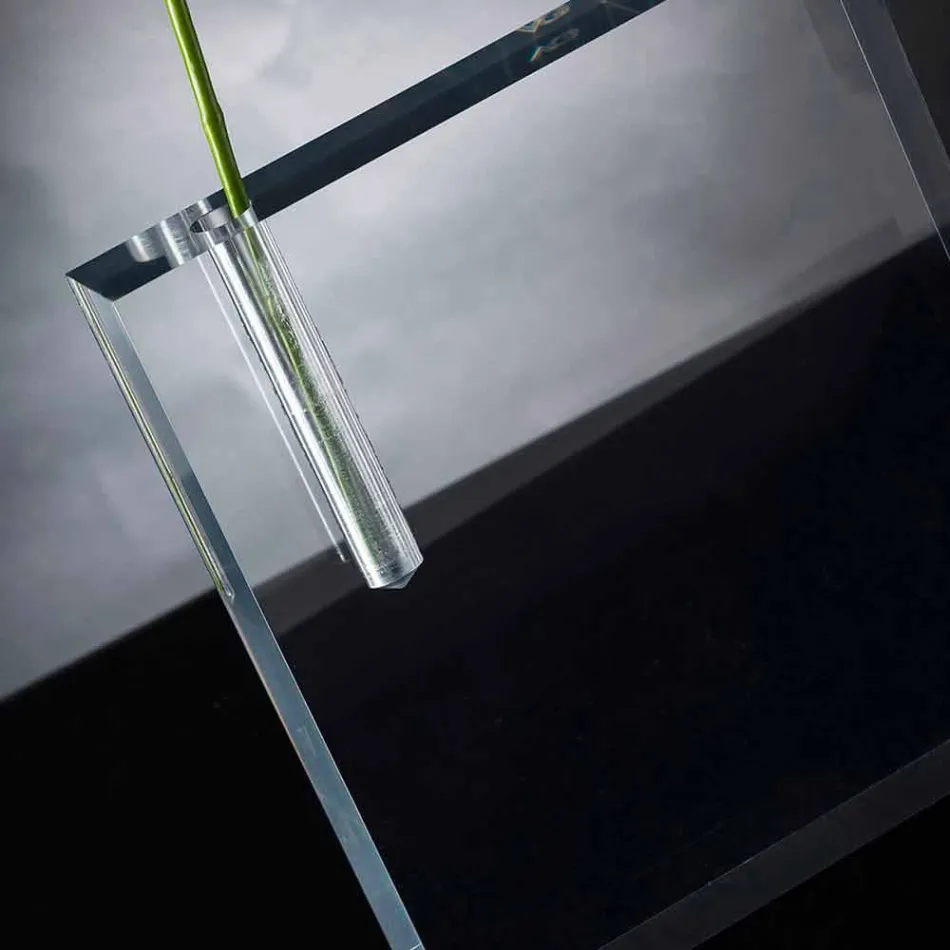 Vazo Lule Moderne Transparente me Plexiglas prodhuar në Itali - Unike Viadurini