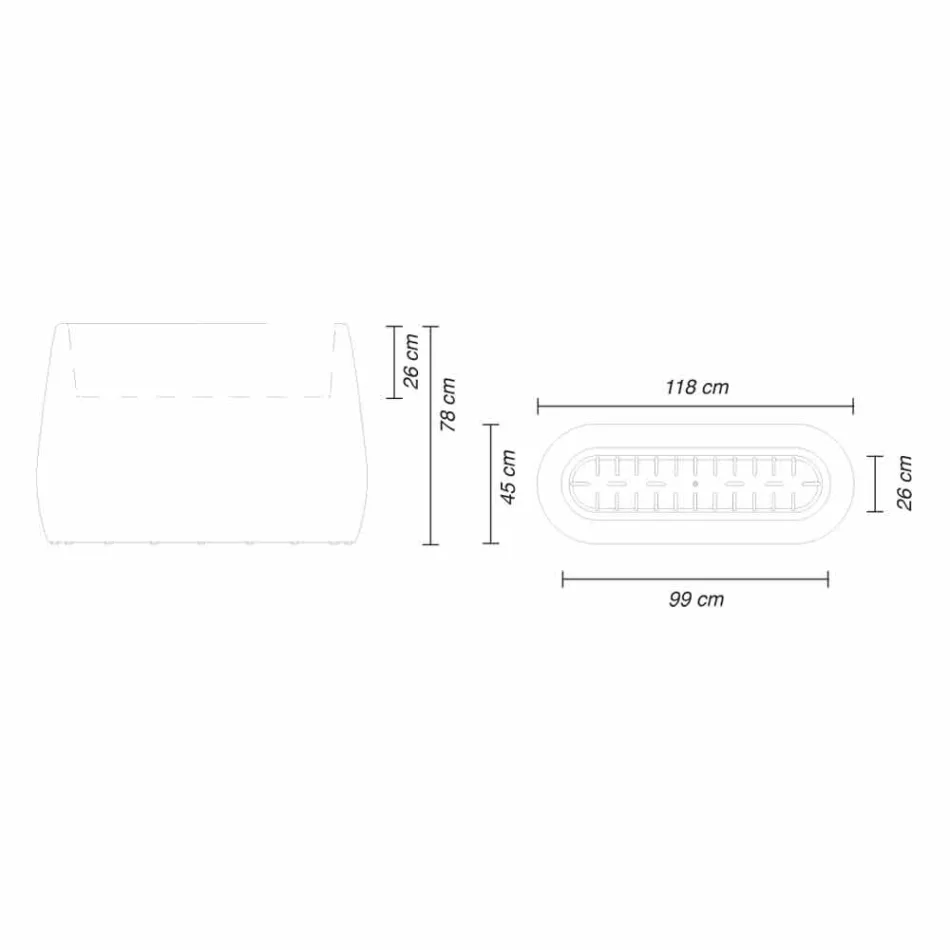 Vazo e Brendshme ose e Jashtme me Dizajn të Bardhë në tre Madhësi, 2 Copë - Pandora nga Myyour Viadurini