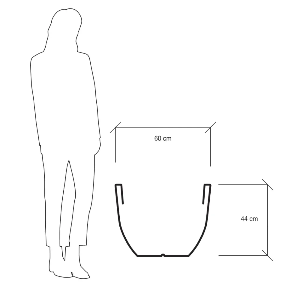 Vazo fluoreshente për 3 dimensione të brendshme ose të jashtme Made in Italy - Fluos Viadurini