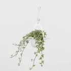 Vazo me lule të varura në çelik dhe qeramike prodhuar në Itali - Leotta Viadurini