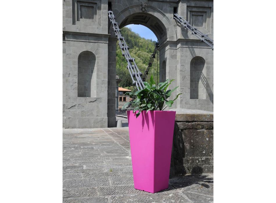 Vazo kopshti me ngjyra Fluo me dritë Prodhuar në Itali - Avanas Viadurini
