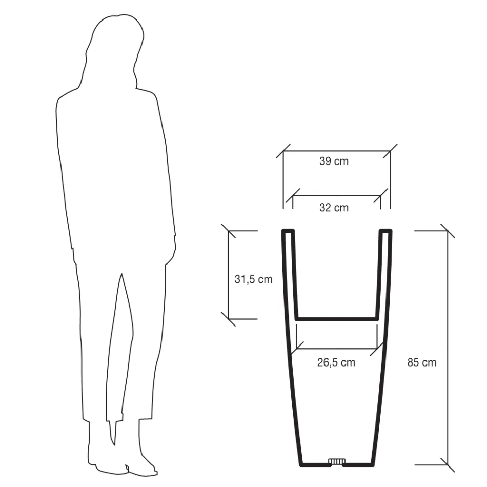 Vazo kopshti me ngjyra Fluo me dritë Prodhuar në Itali - Avanas Viadurini