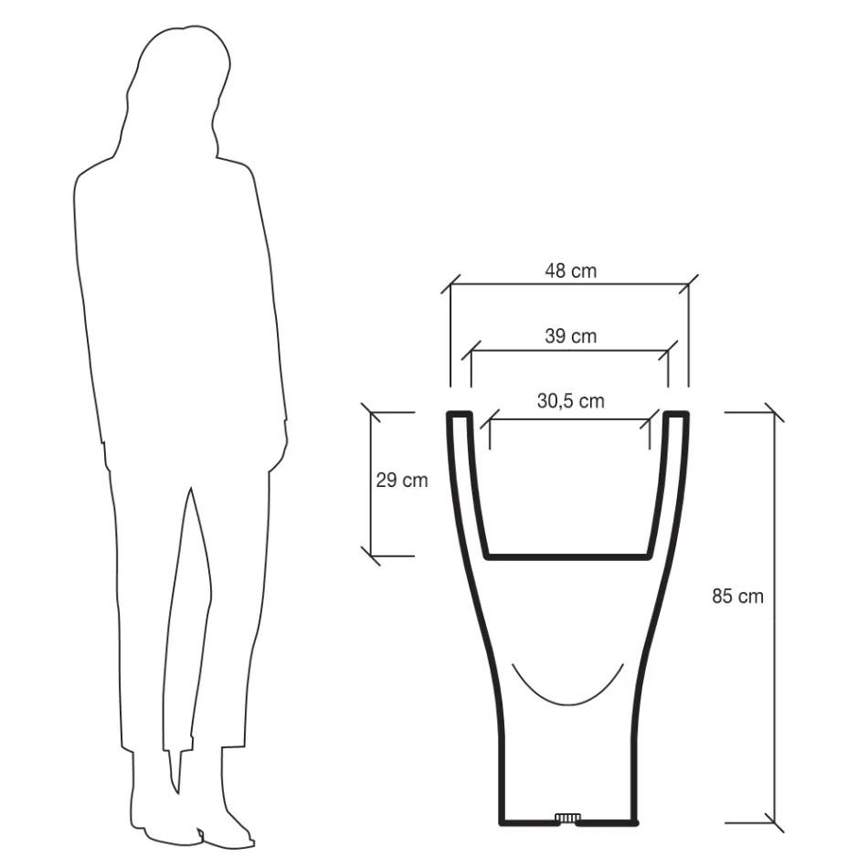 Tenxhere kopshti me ngjyra të rrumbullakëta në polietileni Prodhuar në Itali - Tremont Viadurini