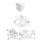 Veza e varur qeramike e bardhë në stil klasik, e bërë në Itali - Nausica Viadurini