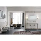 Veza e varur qeramike e bardhë në stil klasik, e bërë në Itali - Nausica Viadurini