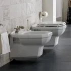 Veza e varur qeramike e bardhë në stil klasik, e bërë në Itali - Nausica Viadurini