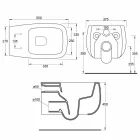 Tualet i pezulluar në një model të bardhë modern qeramik Gaiola, i bërë në Itali Viadurini