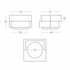Vazo mbi rrota e zezë, e bardhë Slide Cubic Yo parregullt moderne prodhuar në Itali Viadurini