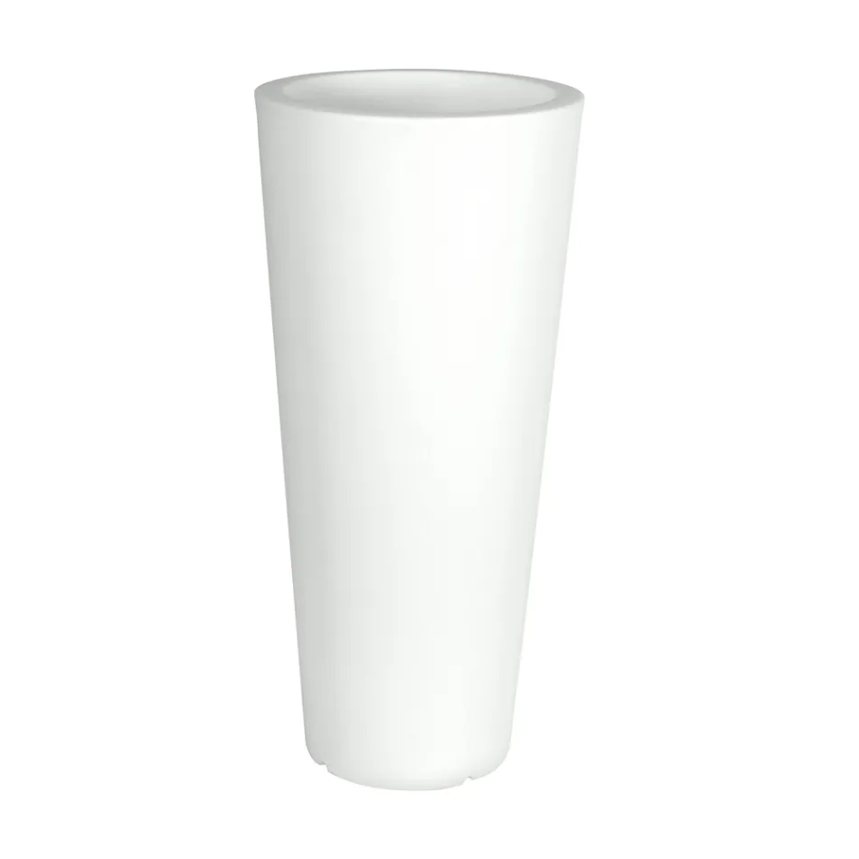 Vazo e rrumbullakët kopshti me ngjyra Fluo me dritë Prodhuar në Itali - Avanas Viadurini