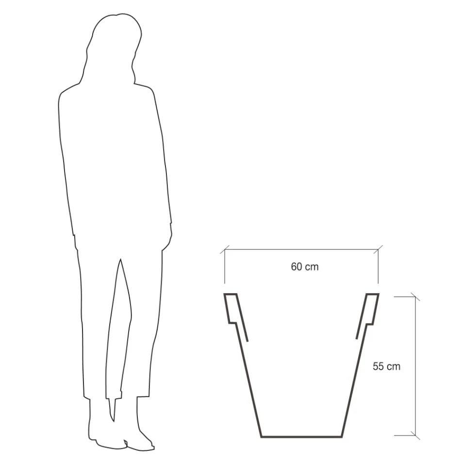 Vazo kopshti me ngjyra të rrumbullakëta ose me ndriçim Prodhuar në Itali - Avanas Viadurini