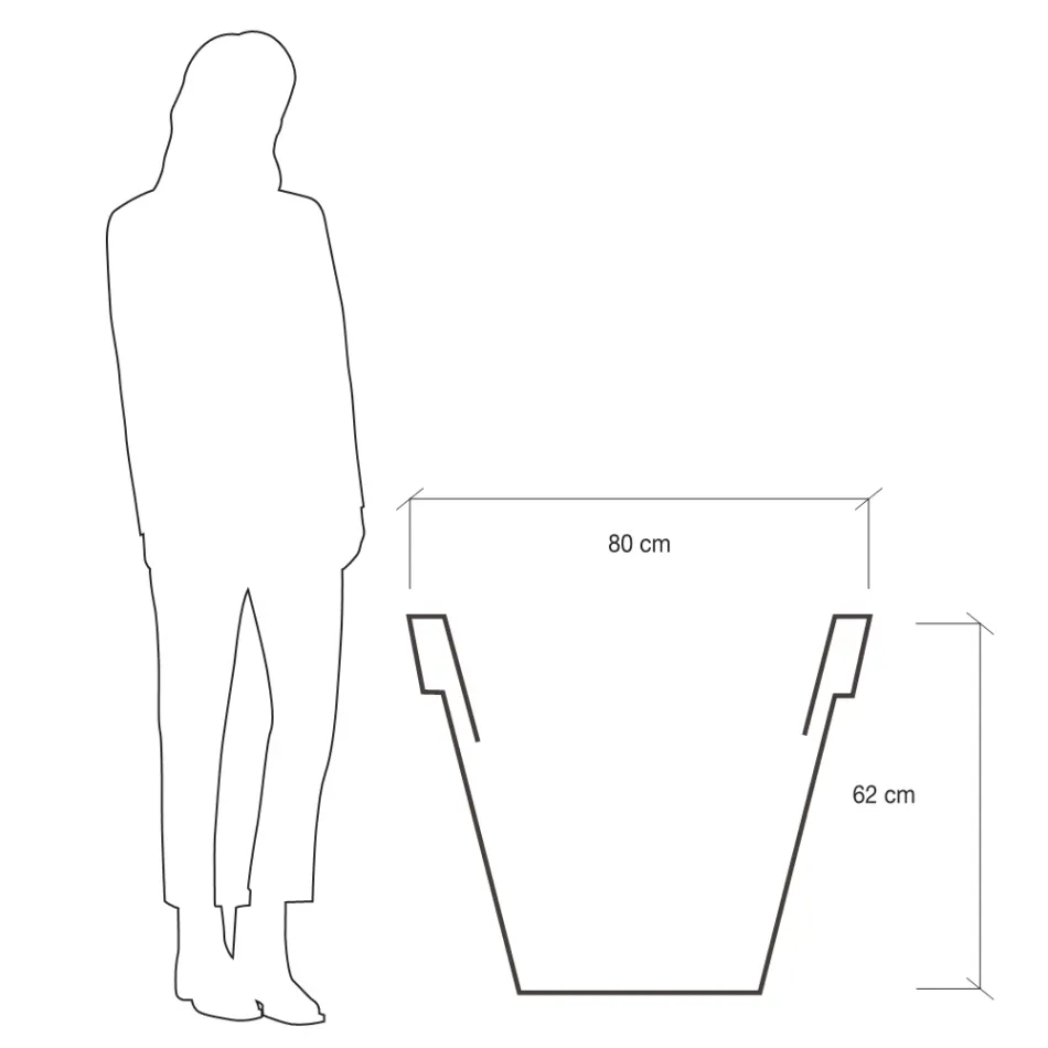 Vazo kopshti me ngjyra të rrumbullakëta ose me ndriçim Prodhuar në Itali - Avanas Viadurini