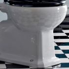 WC e montuar në dysheme me kasetë qeramike dhe e bërë në Itali Vend i zi - Marwa Viadurini