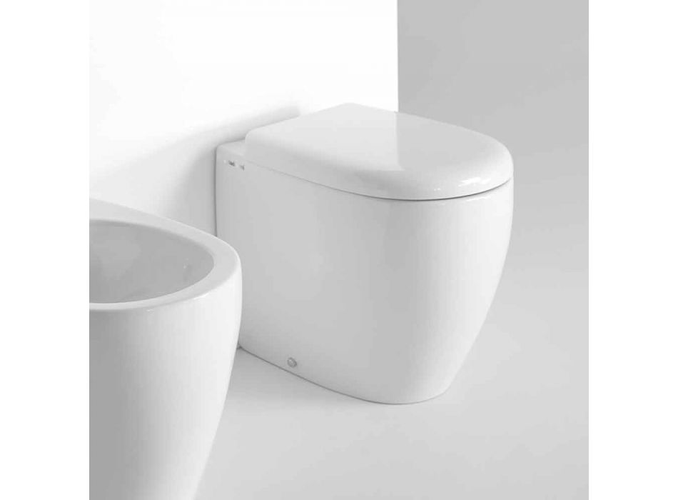 WC të qëndrueshëm në dysheme me dizajn modern në Qeramikë me ngjyra të bërë në Itali - Lauretta Viadurini