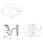 Lagë tualeti qeramike që vendoset në dysheme në ngjyra të ndryshme, e prodhuar në Itali - Girl Viadurini