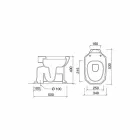 Vazo dyshemeje qeramike e bardhë me vend të zi të bërë në Itali - Nausica Viadurini