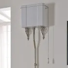 Vazo dyshemeje qeramike e bardhë me vend të zi të bërë në Itali - Nausica Viadurini