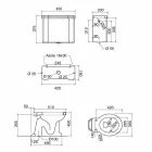Vazo dyshemeje qeramike me kasetë të prodhuar në Itali - Marwa Viadurini