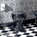 Vazë klasike WC klasike në qeramikë të zezë me vend, e bërë në Itali - Marwa