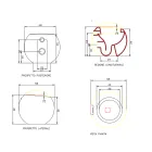 Dizenjoni vazo sferike tualeti në qeramikë Made in Italy, Fanna Viadurini