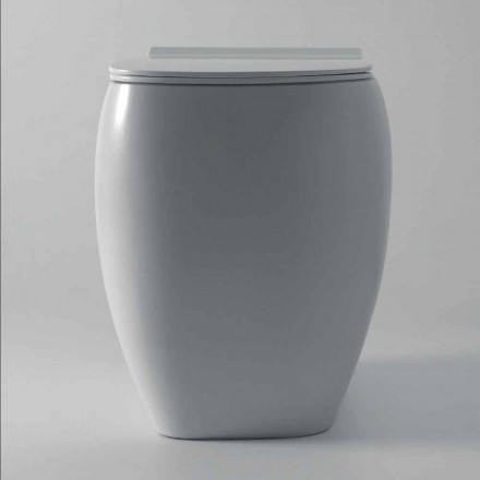 Tas me tualet qeramik i bardhë Gais me dizajn modern, i bërë në Itali Viadurini