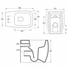 Vazo e bardhë qeramike e tualetit me dizajn modern Gais, prodhuar në Itali Viadurini