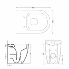 Dizajn modern tas të bardhë qeramike tualeti Shine Sheshi H50 Rimless Viadurini