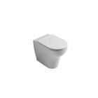 Tas tualeti qeramik i bardhë yll 54x35cm i bërë në Itali, dizajn modern Viadurini