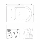 Tas moderne me tualete qeramike moderne Dielli Round 57x37 cm i bërë në Itali Viadurini