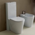 Vazo moderne e bardhe qeramike Sun Round WC 57x37 cm prodhuar ne Itali