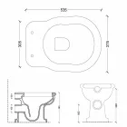 Tualeti qeramik me dizajn modern me kullimin e murit Style Viadurini