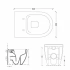 Tas moderne e bardhë qeramike tualeti Shine Square Rimless e bërë në Itali Viadurini