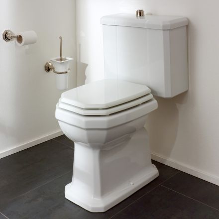 Kavanoz tualeti me qeramikë të bardhë me kasetë, Made in Italy - Nausica Viadurini