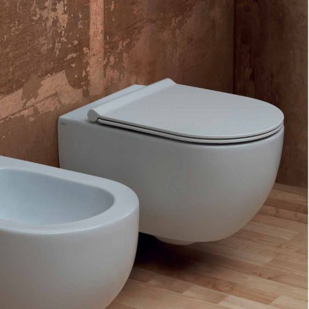 Dizajni yll qeramike mur varur tas tualet 55x35 bërë në Itali Viadurini