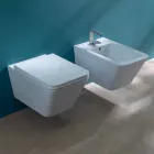 Tas me tualet qeramike, dizajn modern, Sheshi Dielli i bërë në Itali Viadurini