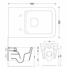 Tas me tualet qeramike, dizajn modern, Sheshi Dielli i bërë në Itali Viadurini