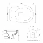 WC moderne varur WC me qeramikë të bardhë Style 54x36 e bërë në Itali Viadurini