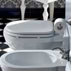 WC Style Pezulluar Stili Klasik në Qeramikë të Bardhë të Bërë në Itali - Marwa Viadurini