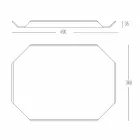 Tabelë prerëse e tabanit të kuzhinës në dizajn elegant elegante drejtkëndëshe Corian - Ivanova Viadurini