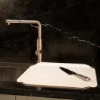 Sirtari i kuzhinës ose tabela e prerjes në korian të bardhë Prodhimi në Itali - Ivanova Viadurini