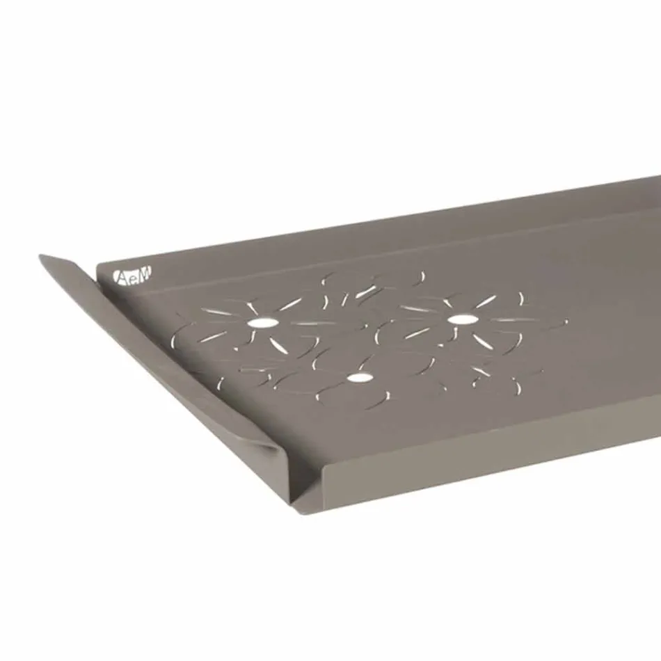 Shërbyer tabaka me lule në hekur të bardhë, blu ose baltë - Marken Viadurini