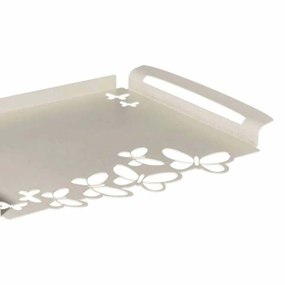 Tabaka e Shërbimit të Dizajnit të Bardhë, Beige ose Fildishtë, i bërë në Itali - Leiden Viadurini