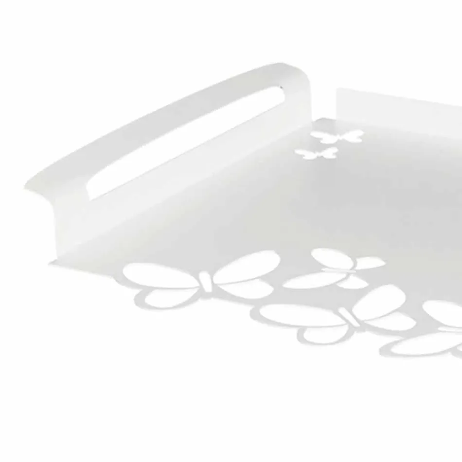 Tabaka e Shërbimit të Dizajnit të Bardhë, Beige ose Fildishtë, i bërë në Itali - Leiden Viadurini