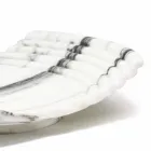 Tabaka dekorative e lakuar në mermer Arabescato Made in Italy - Clifton Viadurini