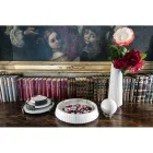 Tabaka moderne e rrumbullakët në mermer të bardhë Carrara e bërë në Itali - Chet Viadurini