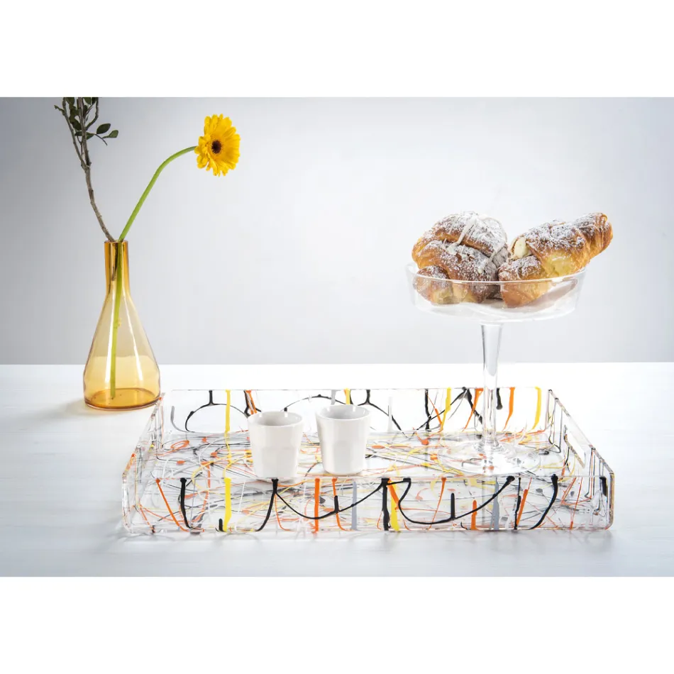 Tabaka shumëngjyrëshe në pleksiglas 2 përmasash Made in Italy - Shumëngjyrëshe Viadurini