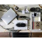 Tabaka drejtkëndëshe në mermer të bardhë Carrara e bërë në Itali - Vassili Viadurini