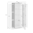 Vitrina Dhomë Dite me 3 Dyer Dru i Bardhë dhe Antracit, Çimento ose Panje - Therese Viadurini