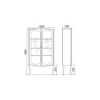 Vitrina e kompletuar me dy dyer dhe tre rafte qelqi Prodhuar në Itali - Karamele Viadurini