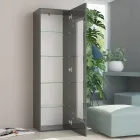 Dizajni i Kabinetit të Ekranit të Dhomës së Ndenjes në Dru të Bardhë, Antracit ose Betoni - Suzana Viadurini