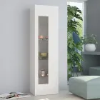 Dizajni i Kabinetit të Ekranit të Dhomës së Ndenjes në Dru të Bardhë, Antracit ose Betoni - Suzana Viadurini